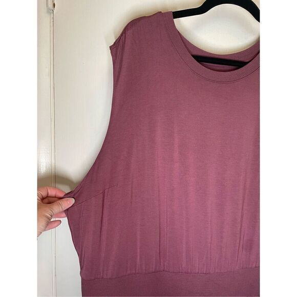 ATHLETA Santorini Cinch midi Dress Stretch Modal Rose size 2X - Picture 4 of 13